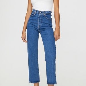 Levi’s High Rise Ribcage Straight - Georgie Medium Wash
